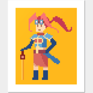 Little Warrior Pixel 64 Posters and Art